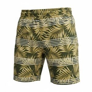 Kirkland Signature Green Palm Print Swim Shorts Mens Small